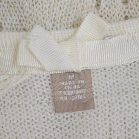 KNITTED & KNOTTED IVORY SHIMMER PALETTE CARDIGAN SWEATER - Picture 8 of 9